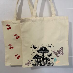Cute mushroom tote bag